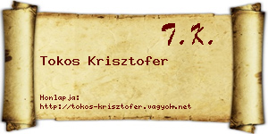 Tokos Krisztofer névjegykártya