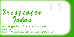 krisztofer tokos business card